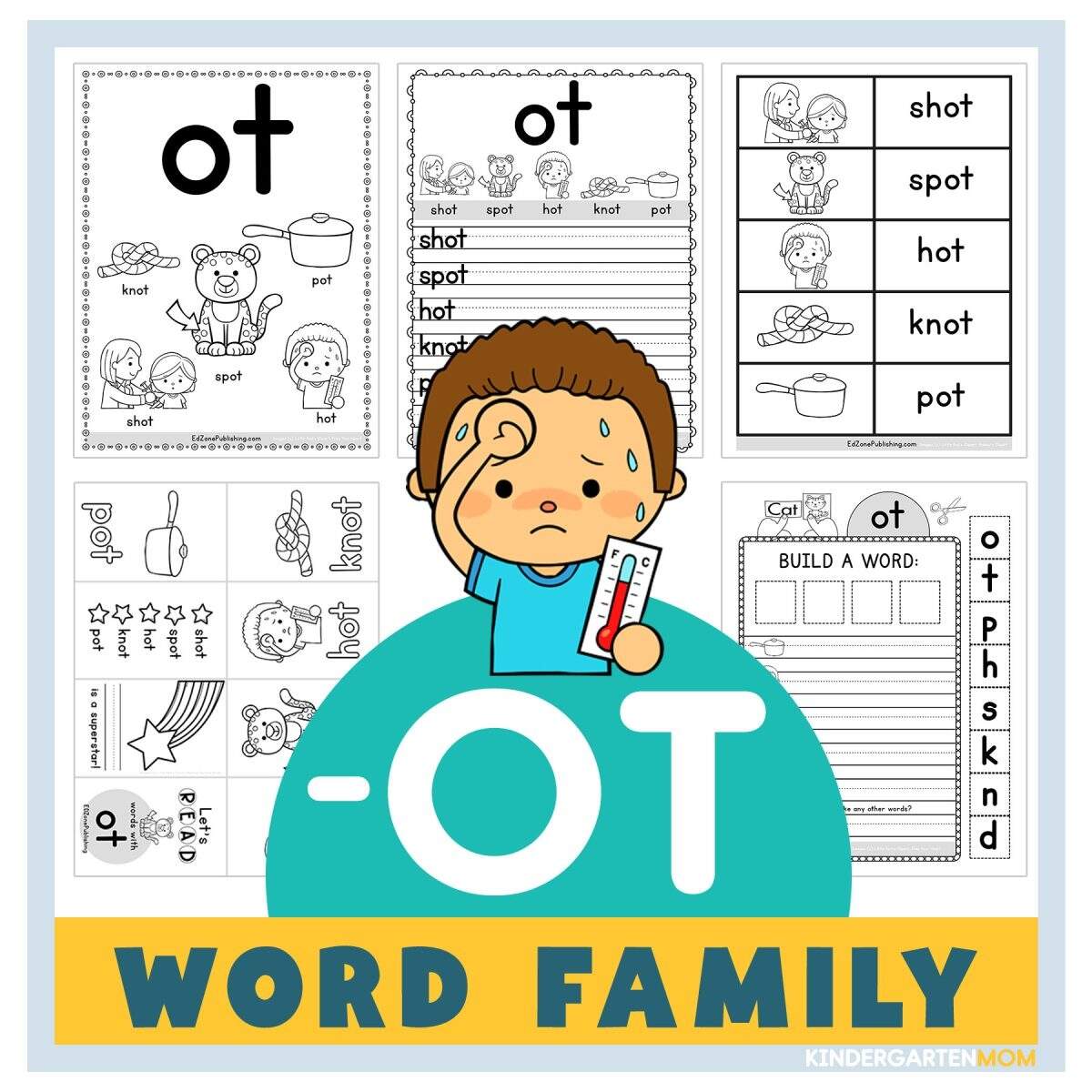 OT Word Family Worksheets Kindergarten Mom