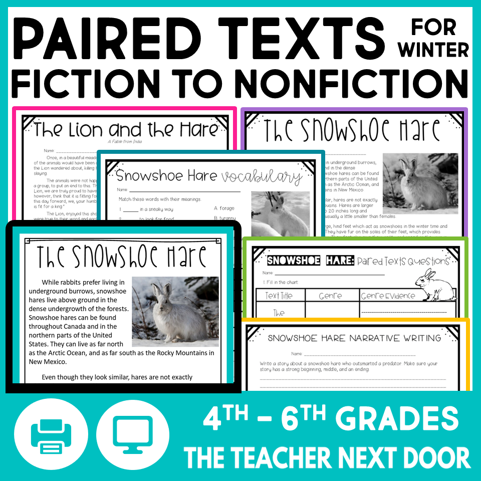 Paired Texts By The Season Bundle For 4th 6th Grades Print And Digital The Teacher Next Door Paired Texts By The Season Bundle For 4th 6th Grades Print And Digital The Teacher Next Door