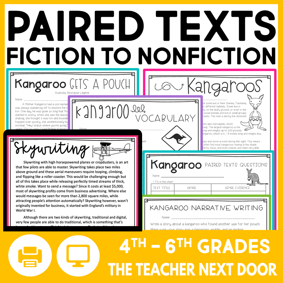 Paired Texts Fiction To Nonfiction Print And Digital The Teacher Next Door Paired Texts Fiction To Nonfiction Print And Digital The Teacher Next Door
