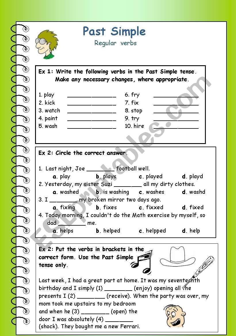Past Simple Regular Verbs ESL Worksheet By Sharbel18 PAST SIMPLE Regular Verbs English ESL Worksheets Pdf Doc Worksheets Library