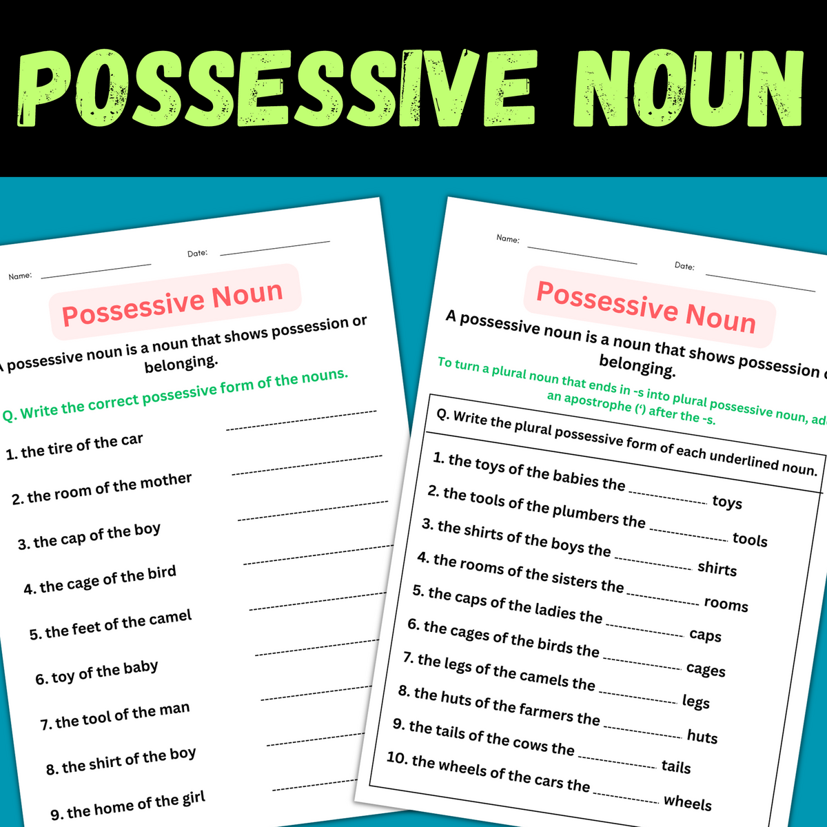 Possessive Nouns Worksheets With Answers Digital And Printable For Grade 4 5 Made By Teachers Possessive Nouns Worksheets With Answers Digital And Printable For Grade 4 5 Made By Teachers