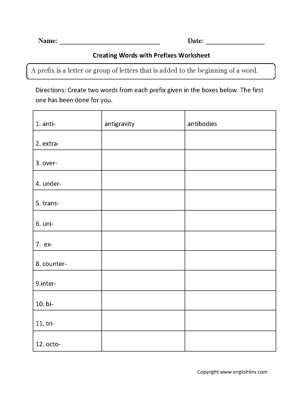 Root Words Interactive Exercise Worksheets Library