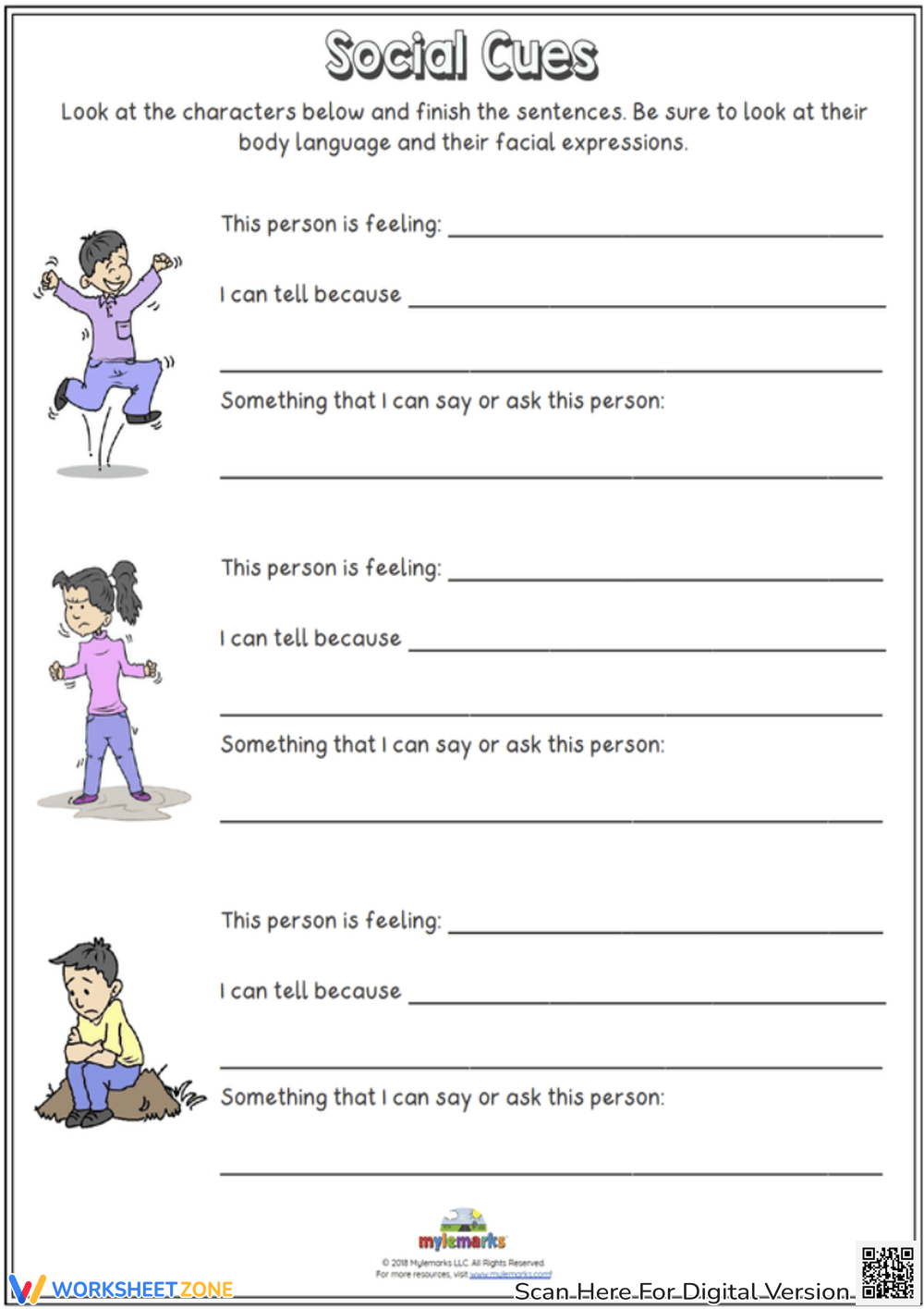 Printable 1st Grade Social Skills For Autism Worksheets