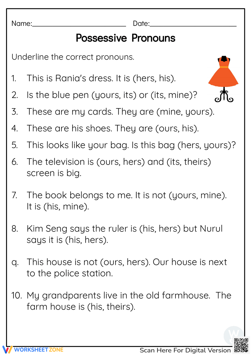 Printable 5th Grade Possessive Pronouns Worksheets Possessive Nouns Worksheets With Answers Digital And Printable For Grade 4 5 Made By Teachers