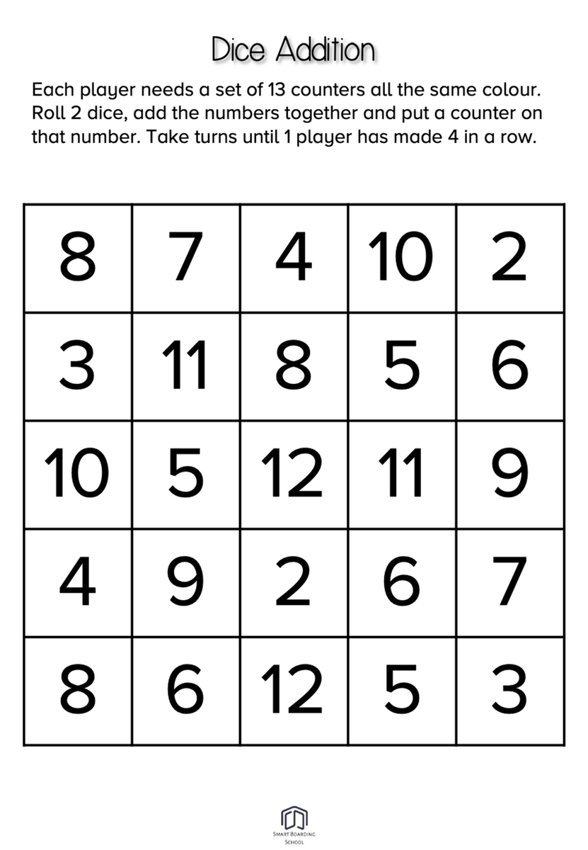 Printable Addition Games