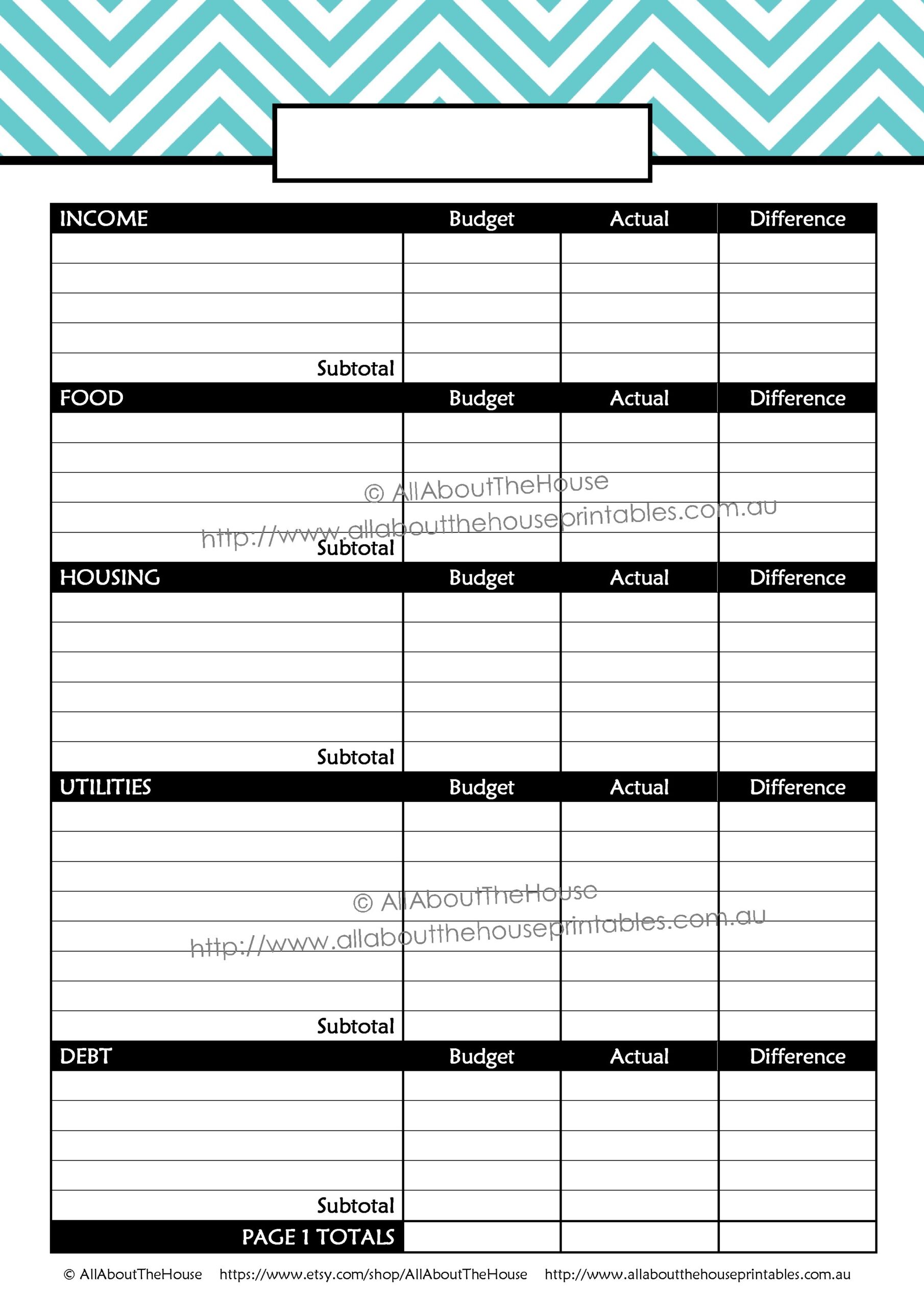 Family Binder Budgeting Printables Clean And Scentsible