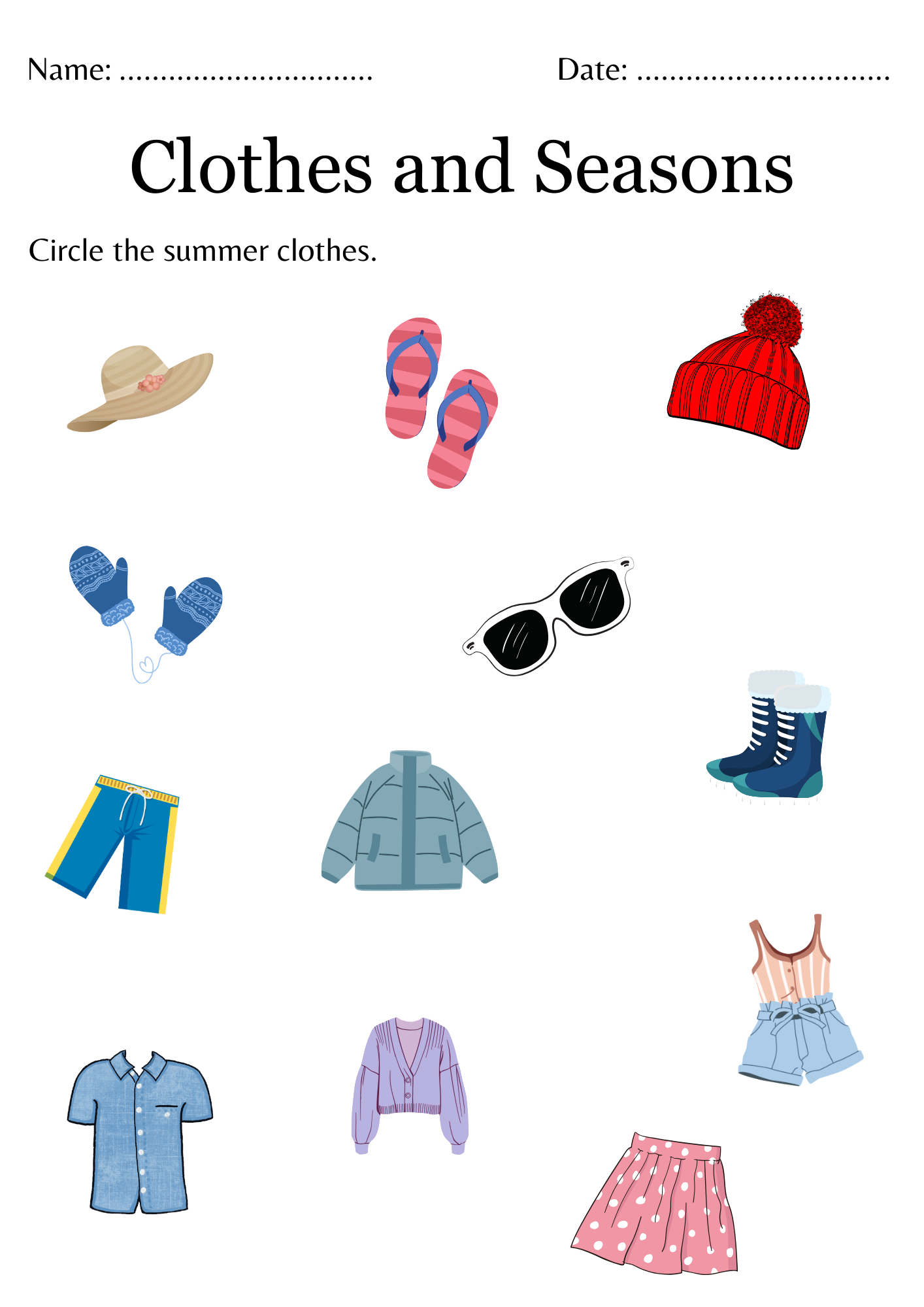 Printable Clothes For Different Seasons Worksheet Weather And Clothes Activity Made By Teachers Printable Clothes For Different Seasons Worksheet Weather And Clothes Activity Made By Teachers