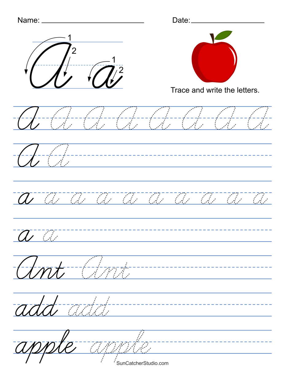 12 Cursive Writing Worksheets With Arrows Free PDF At Worksheeto