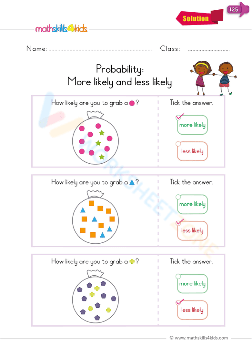 Printable Grade 7 Easter Probability Worksheets Download