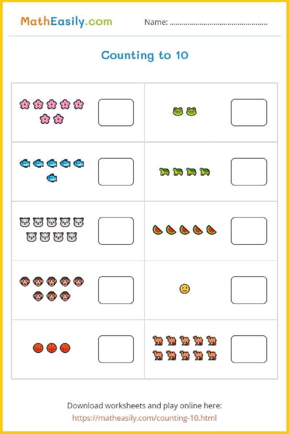 Kindergarten Math Worksheets PDF Printable PDF Worksheets Cazoom Math
