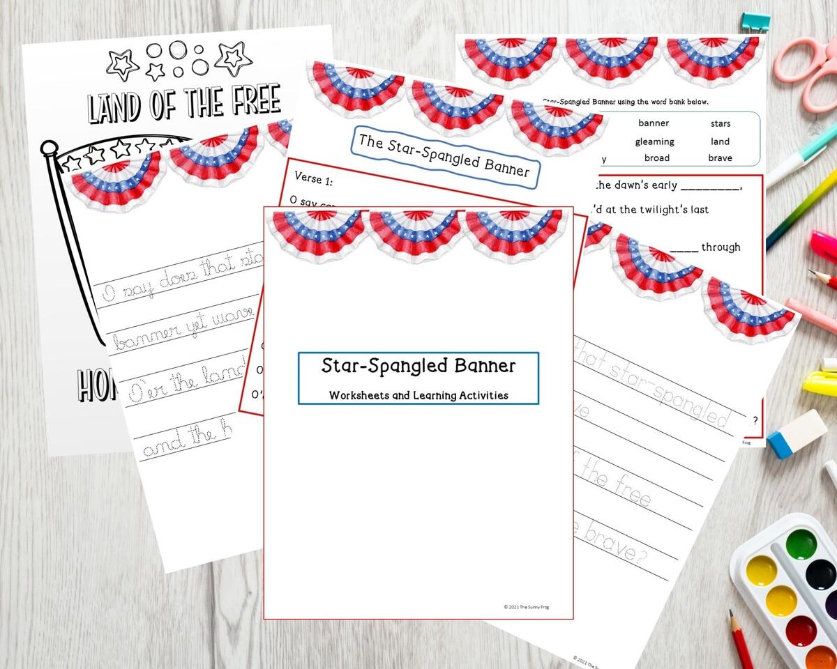 Printable National Anthem Worksheets And Activities Star Spangled Banner Unit Study Homeschool Morning Basket Learn The National Anthem Classful Printable National Anthem Worksheets And Activities Star Spangled Banner Unit Study Homeschool Morning Basket Learn The National Anthem Classful