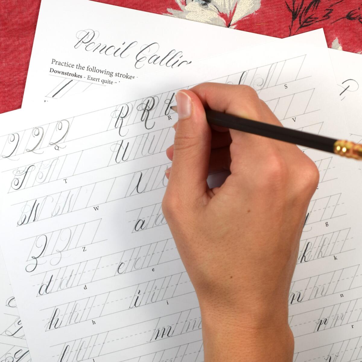 Printable Pencil Calligraphy Worksheet The Postman s Knock