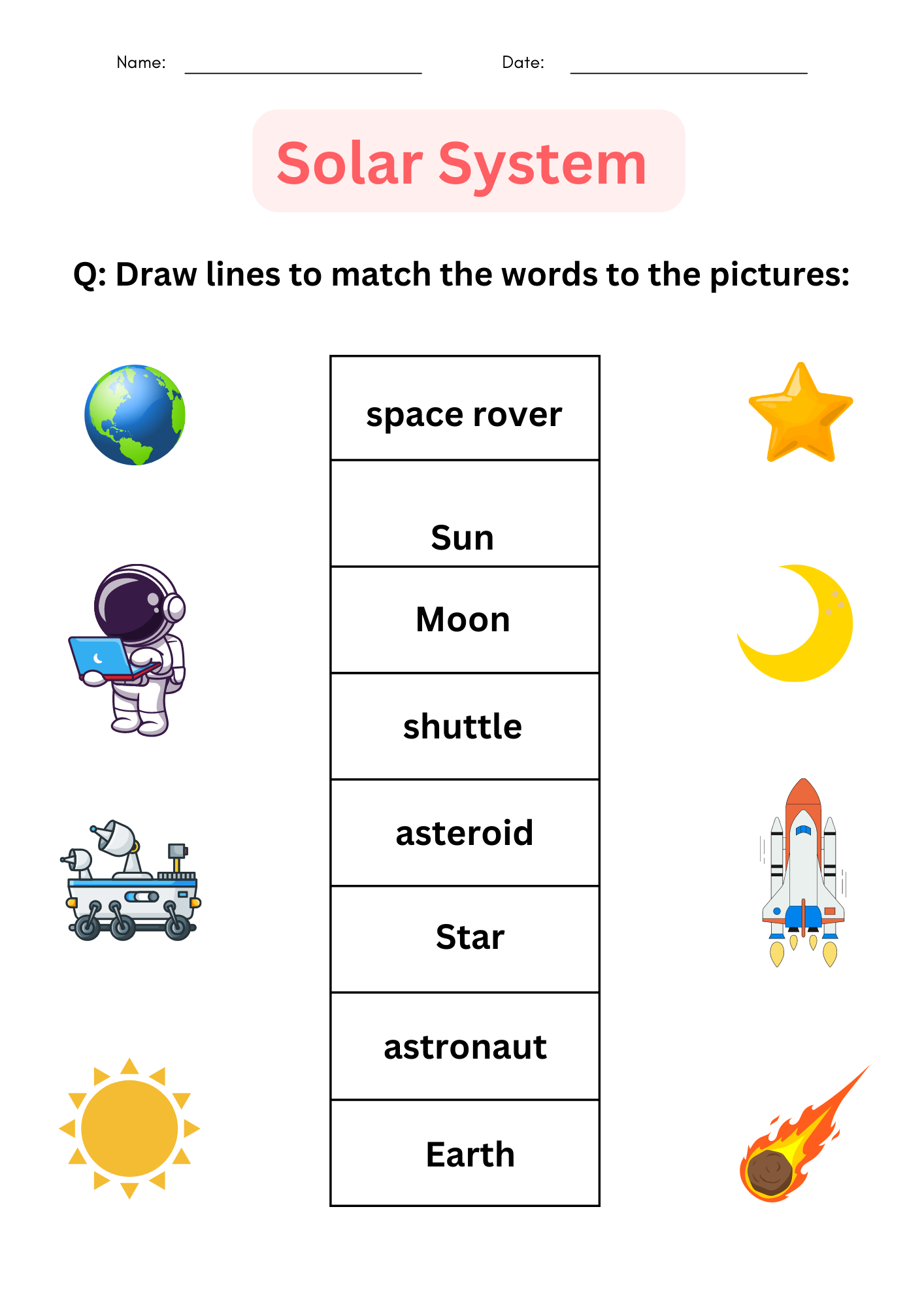 Printable Preschool Solar System Worksheets For Kindergarten Made By Teachers Solar System Free Worksheet SKOOLGO
