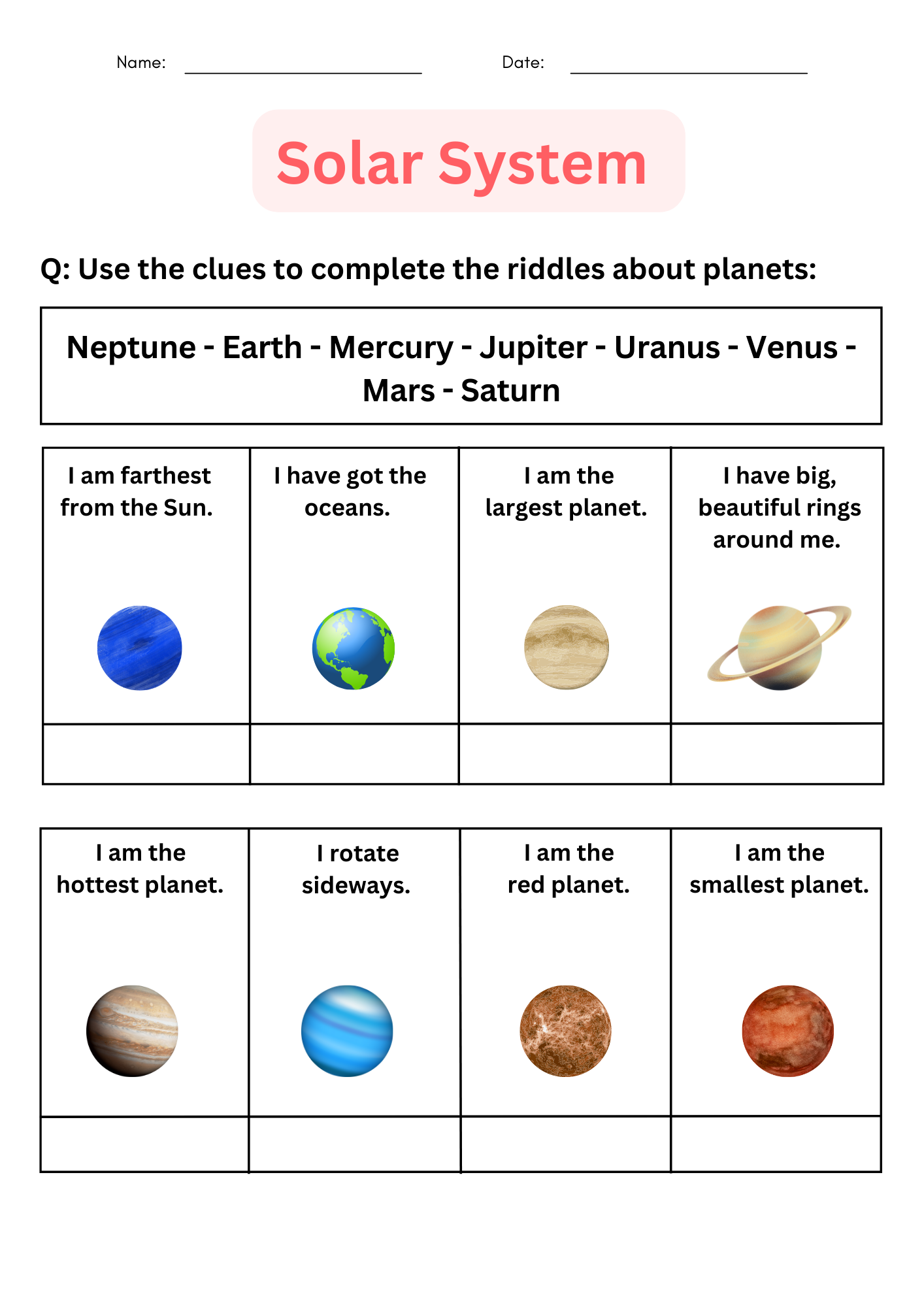 Printable Preschool Solar System Worksheets For Kindergarten Made By Teachers Printable Preschool Solar System Worksheets For Kindergarten Made By Teachers