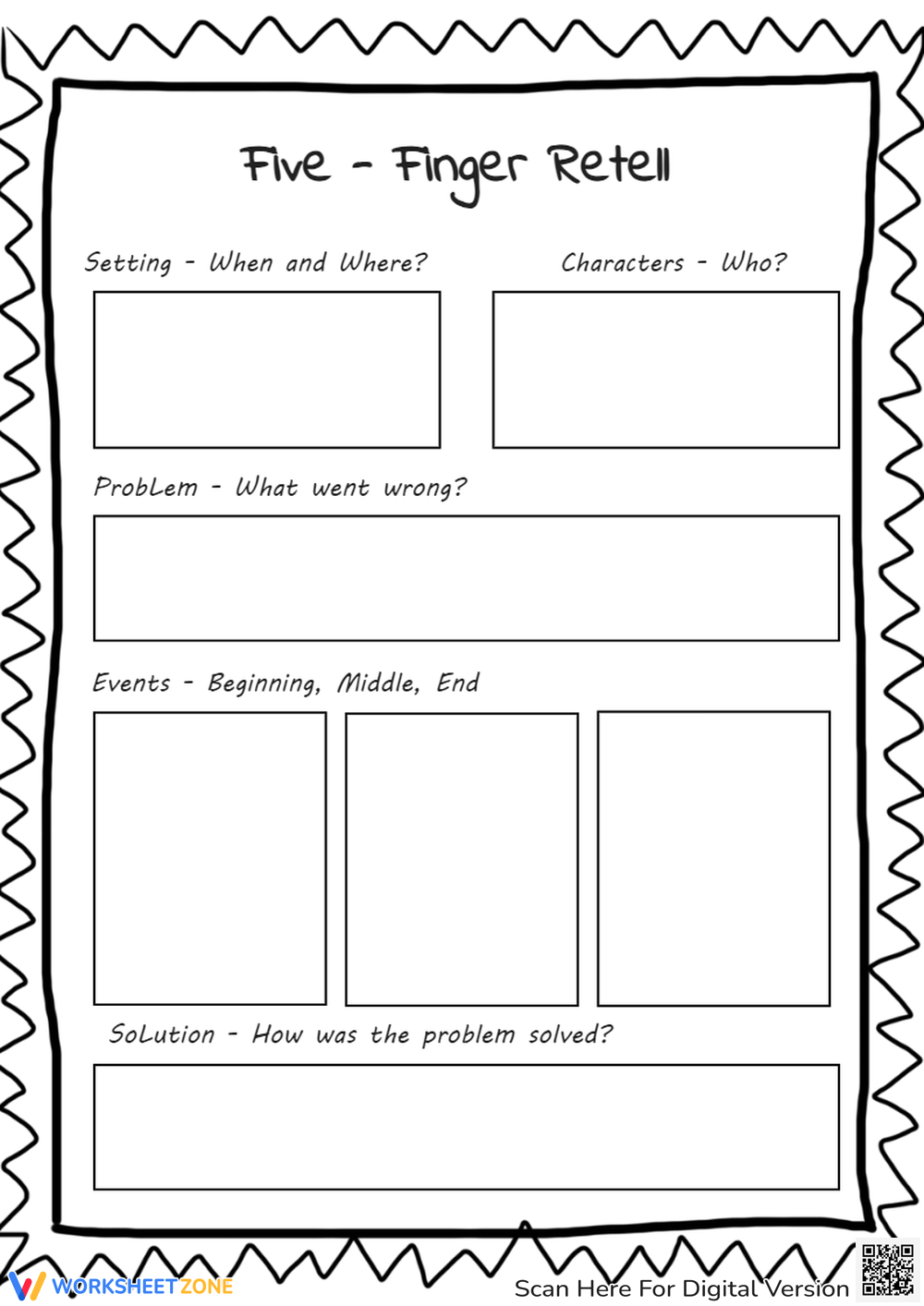 Printable Story Elements Worksheets