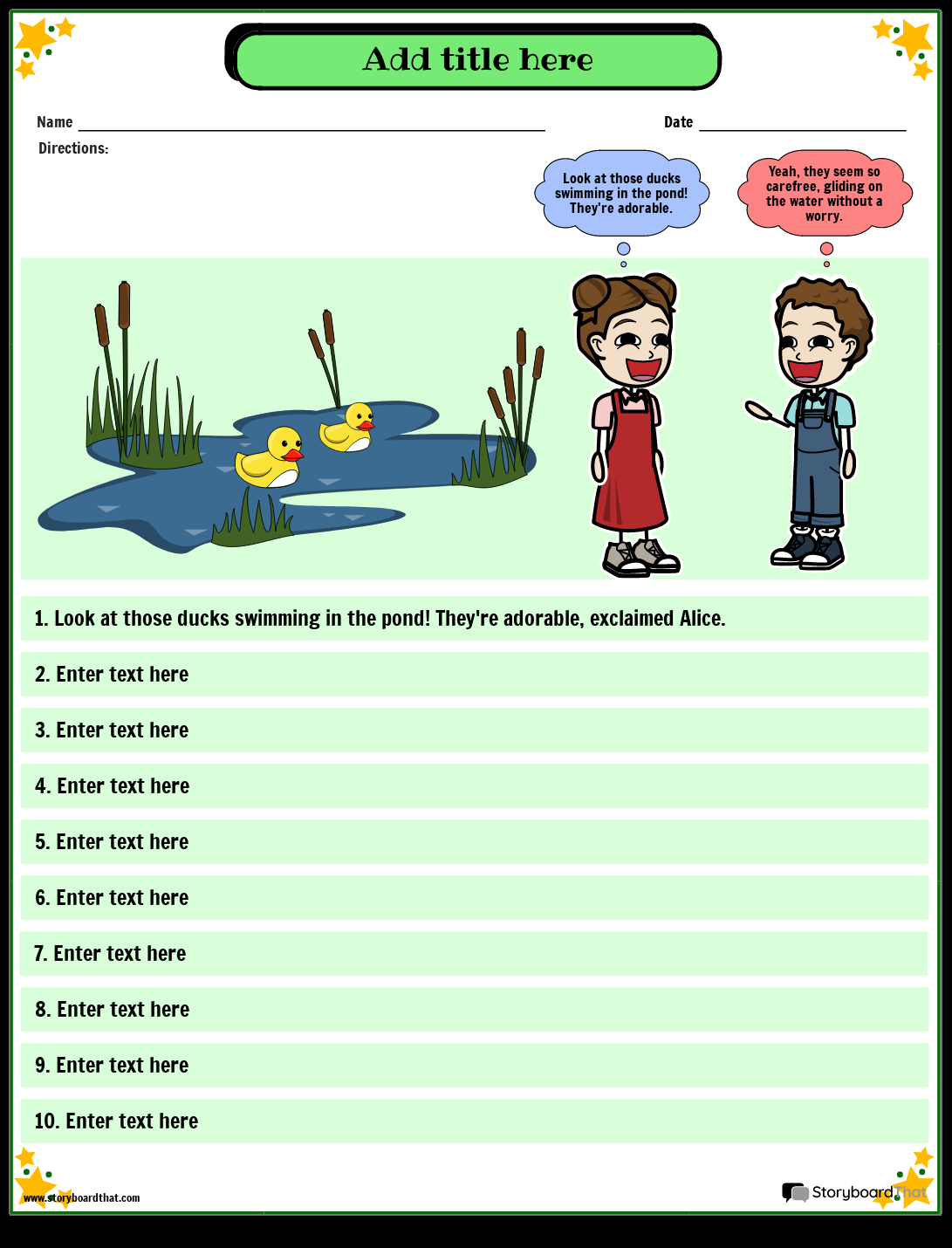 Quotation Marks Worksheets Practice With Storyboard That