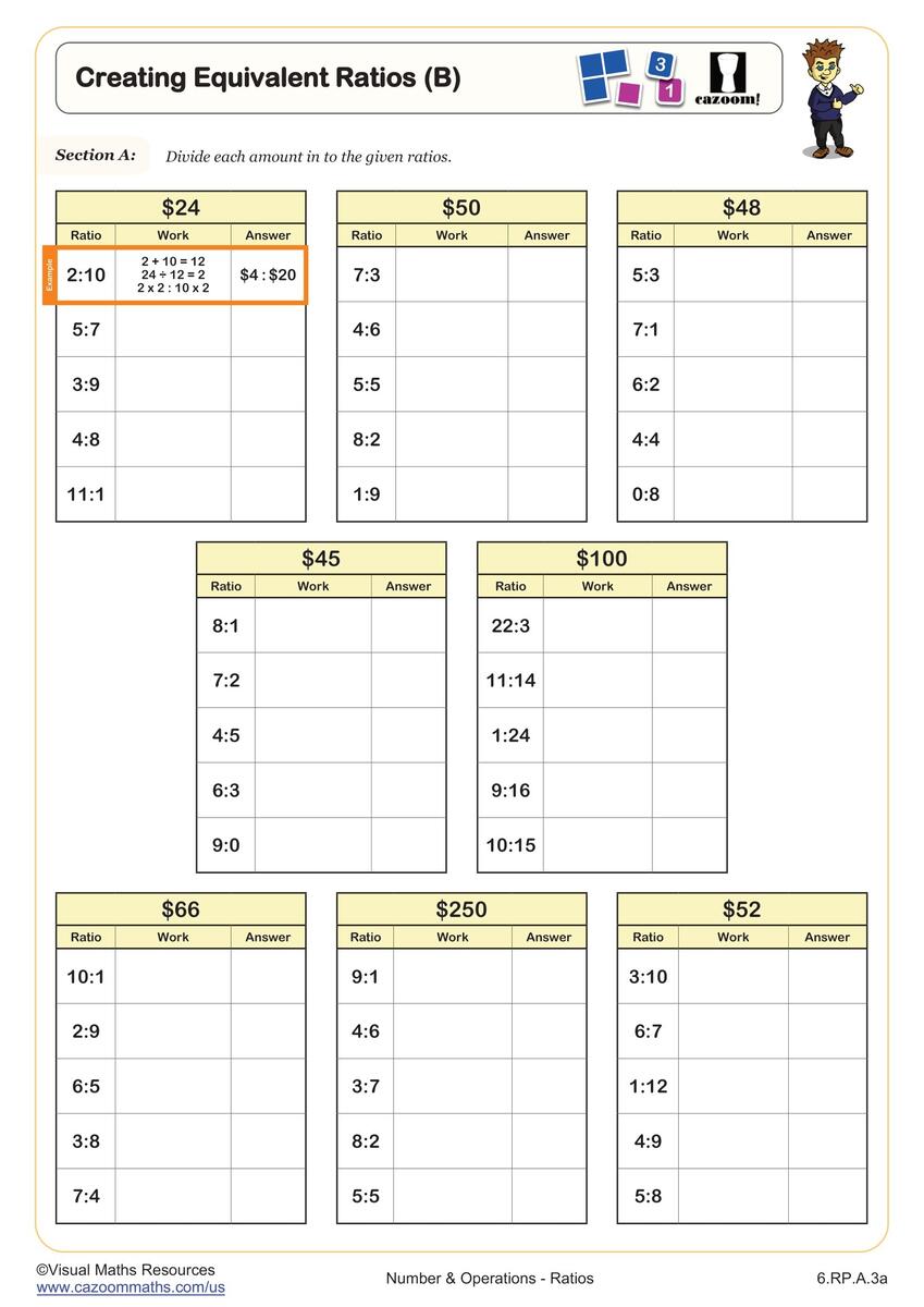 Ratio Worksheets PDF Simple Ratio Worksheets With Answers Cazoom Math