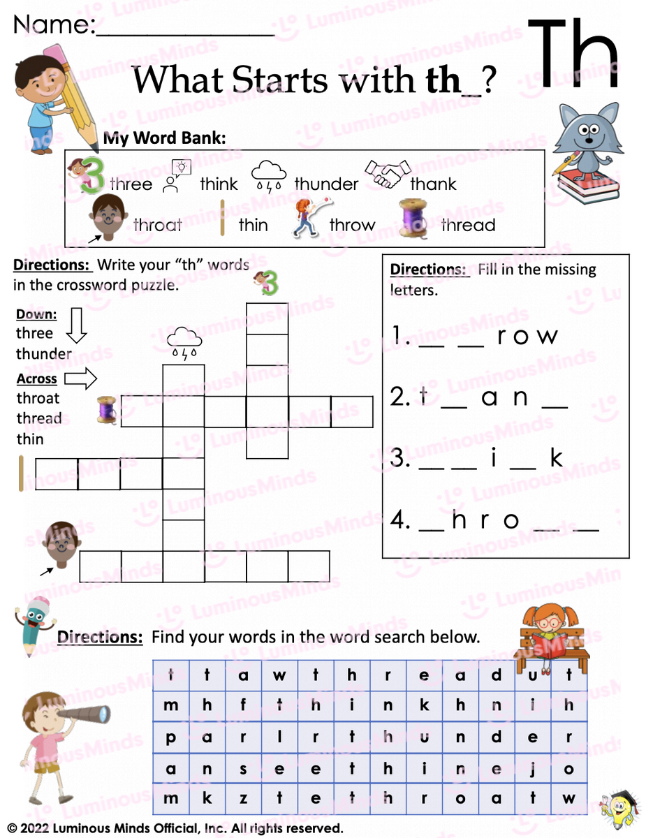 Digraph Sounds Sort Cut Paste