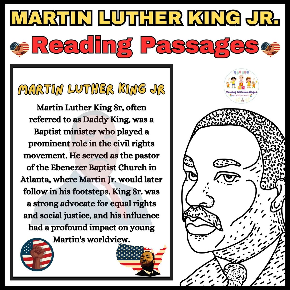 Reading Passages Worksheets Martin Luther King Jr Made By Teachers Reading Passages Worksheets Martin Luther King Jr Made By Teachers