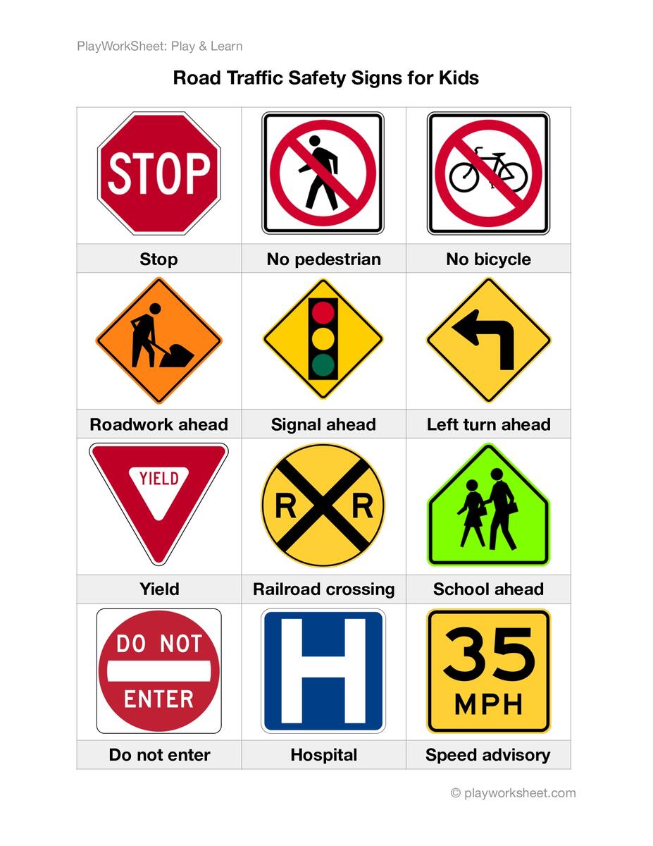 Road Traffic Safety Signs For Kids Free Printables For Kids Road Sign Practice Test 10 Free PDF Printables Printablee