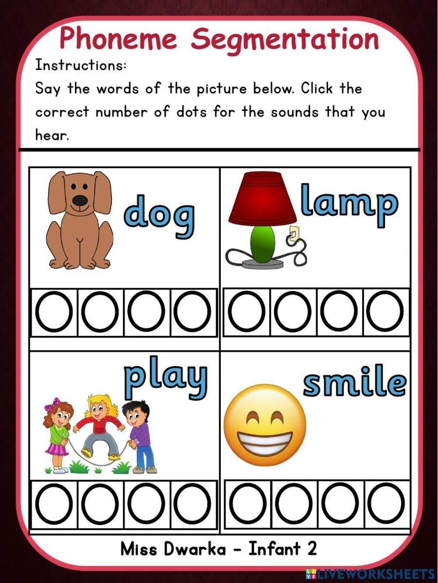 Spring Flower Phoneme Segmentation Mats