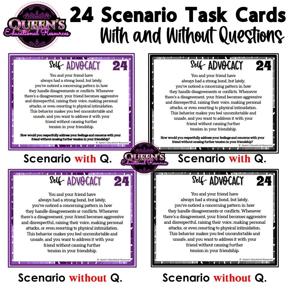 Self Advocacy Scenarios Self Advocacy Worksheets Situation Cards Communication Skills Classful