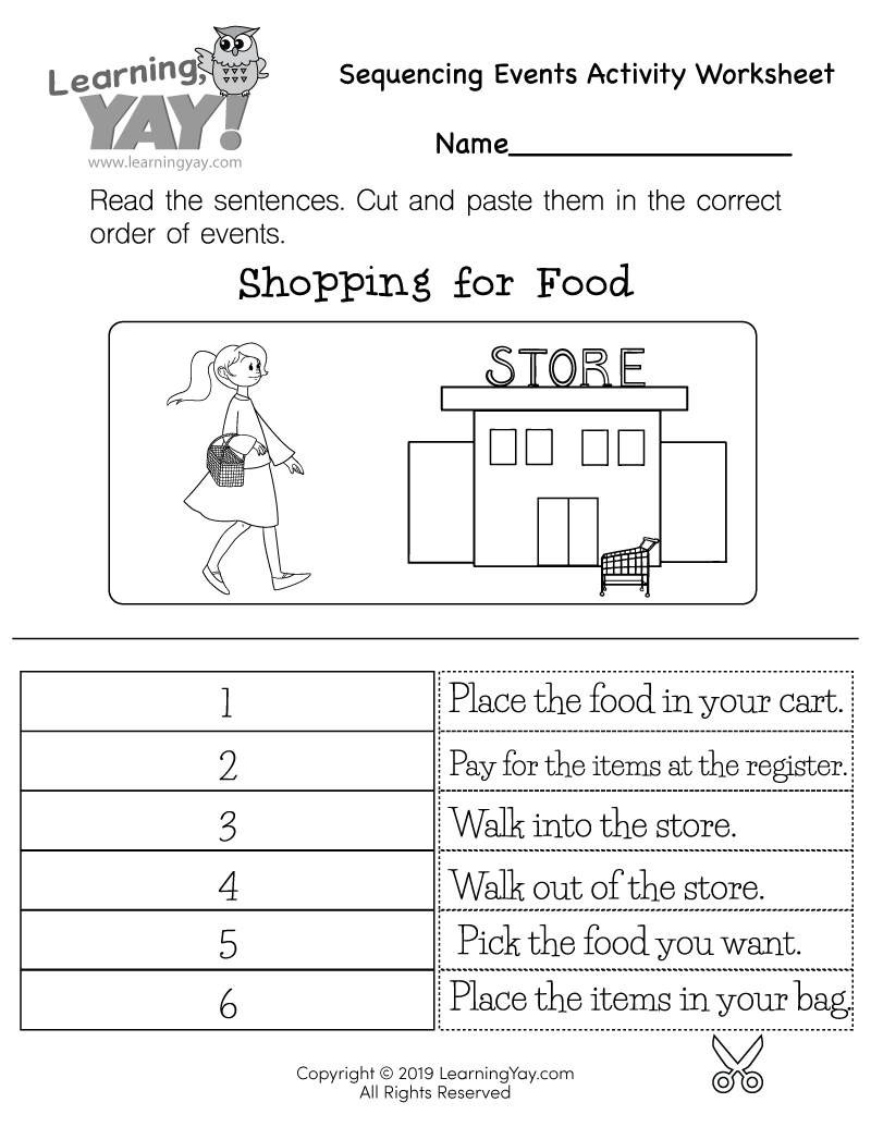 Sequencing Events Activity Worksheet For 1st Grade Free Printable Free Preschool First Second And Last Worksheet