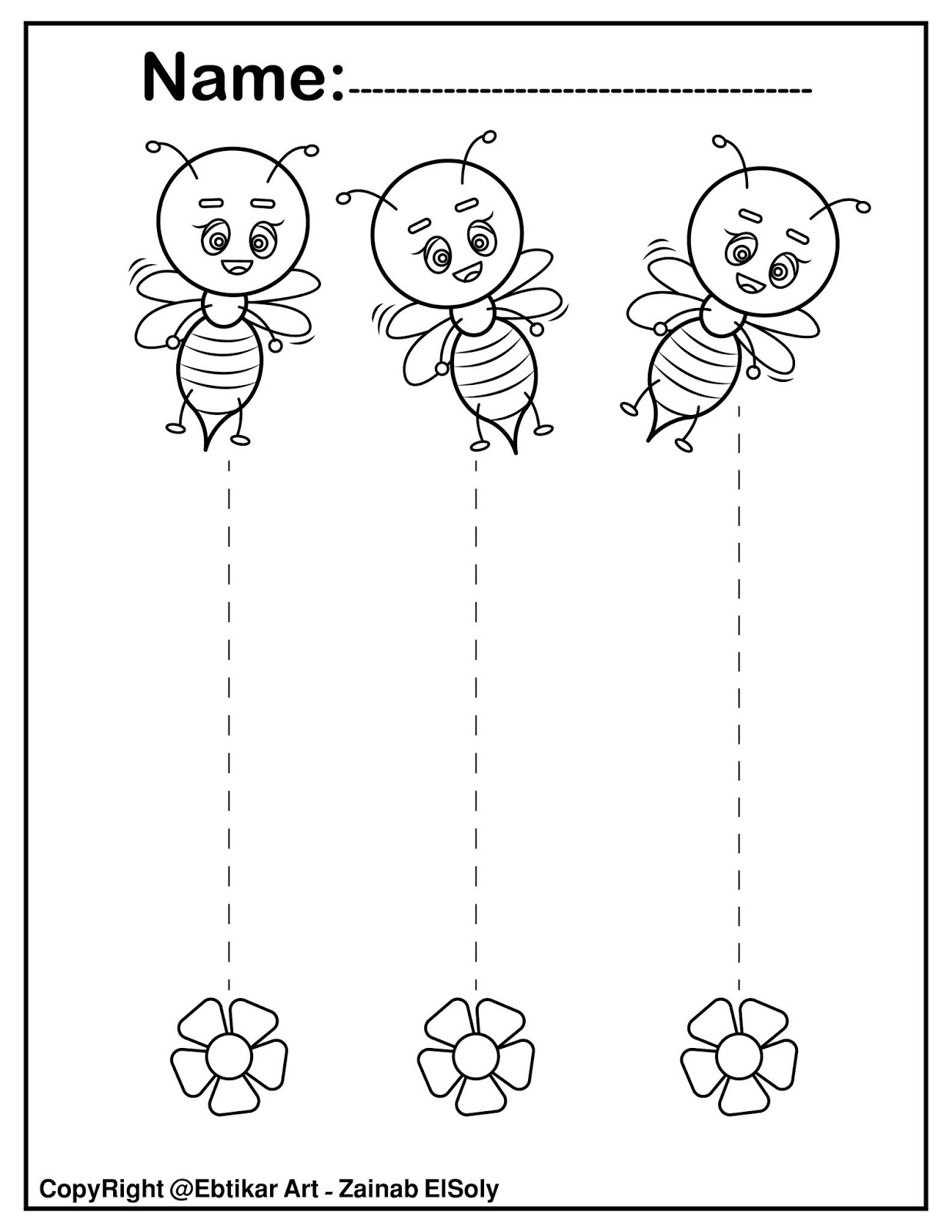 Set Of Fine Motor Tracing Bee Activity Set Of Fine Motor Tracing Bee Activity