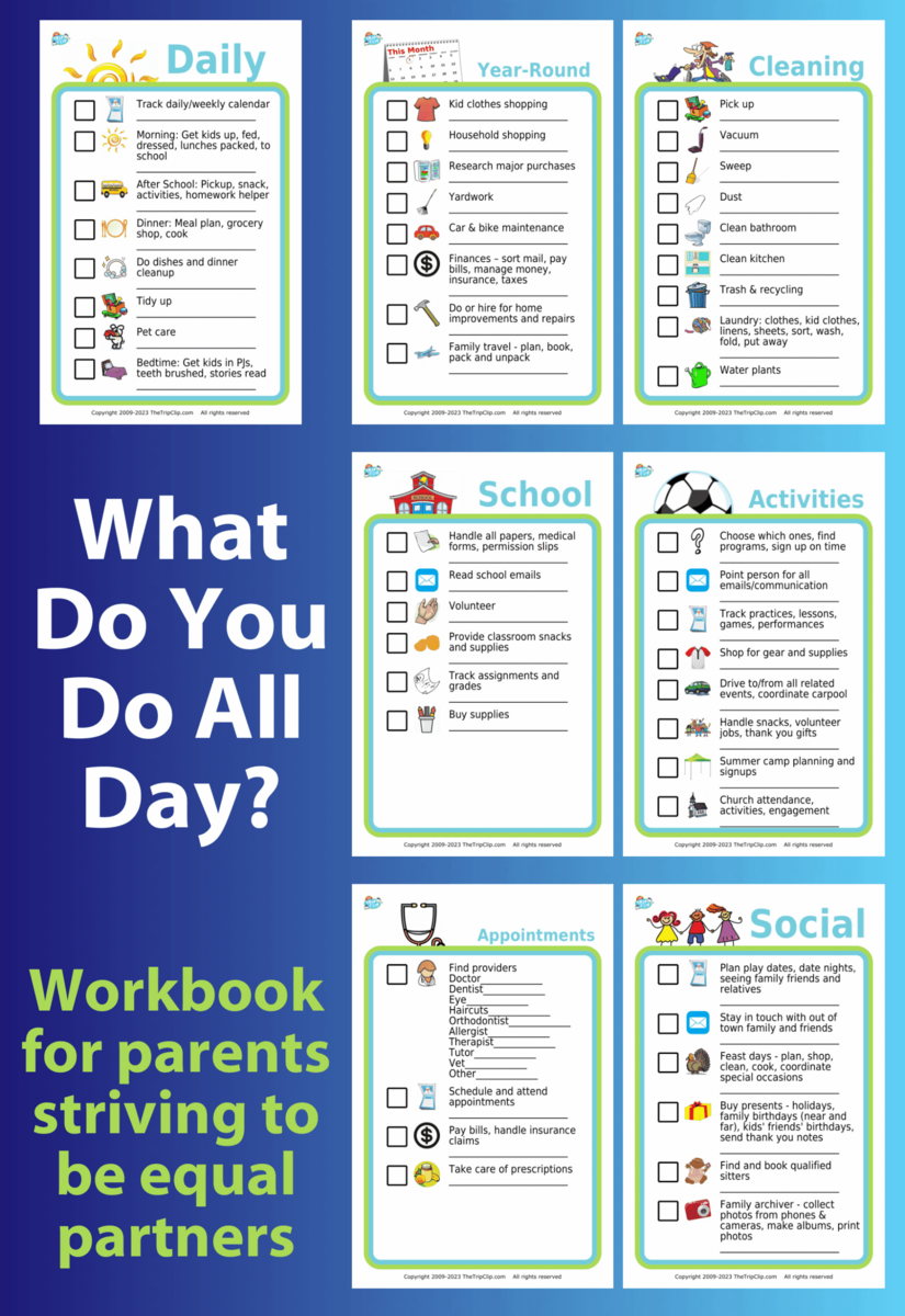 Share The Load A Workbook For Parents Striving To Be Equal Partners The Trip Clip Blog Share The Load A Workbook For Parents Striving To Be Equal Partners The Trip Clip Blog