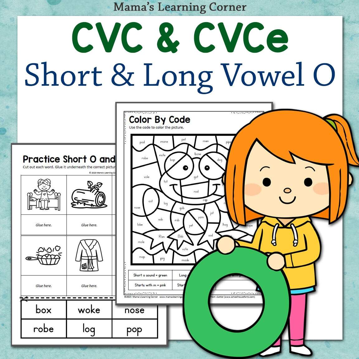 Short O And Long O Worksheet Packet Mamas Learning Corner Long O Vowel Pack Free Printable Worksheets Library