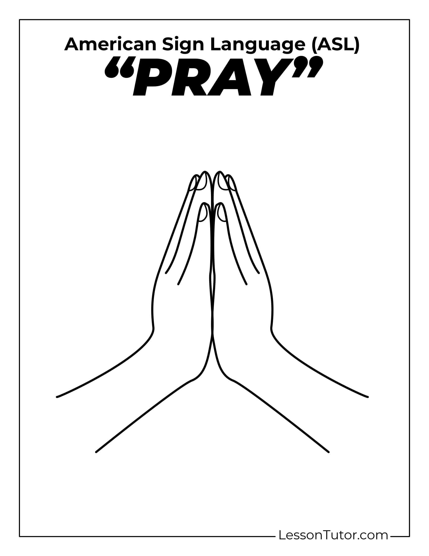 Sign Language Religious Signs Free Coloring Pages PDF Printables And Worksheets Lesson Tutor