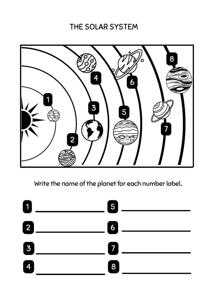 Space Science Worksheets For Kids 3rd 4th Grade With Answer Key Made By Teachers Free Custom Printable Science Worksheet Templates Canva