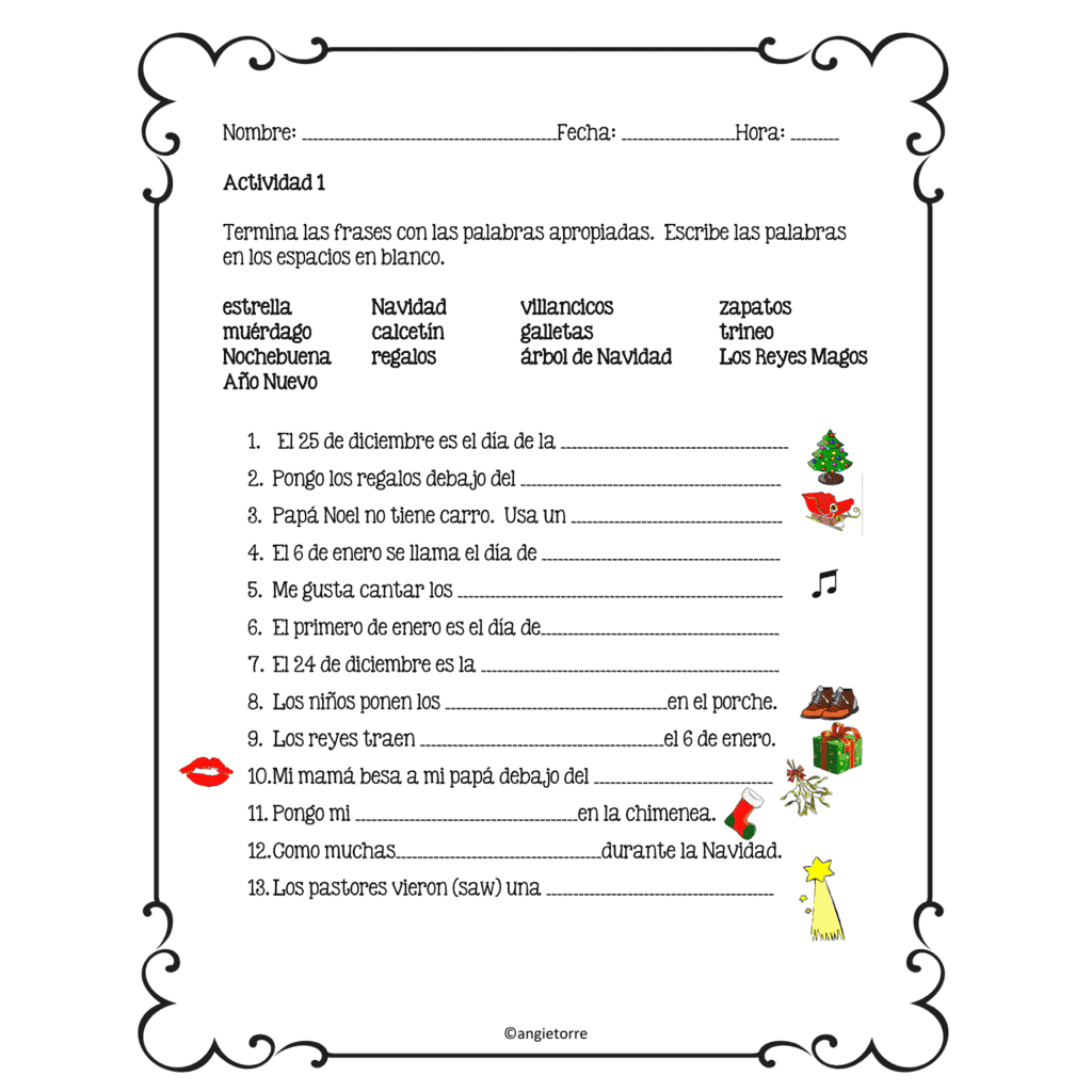 Spanish Christmas La Navidad Interactive Notebook Activities Best PowerPoints For Spanish Class Rboles De Navidad Spanish Christmas Trees Made By Teachers
