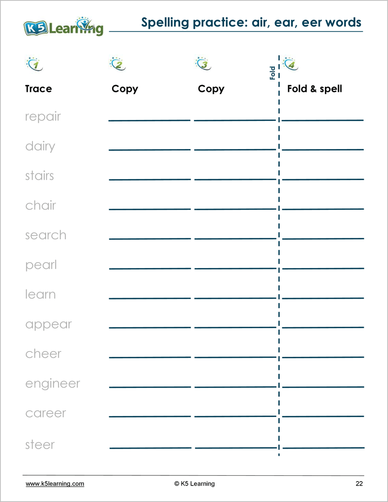 Spelling Workbook For Grade 3 K5 Bookstore