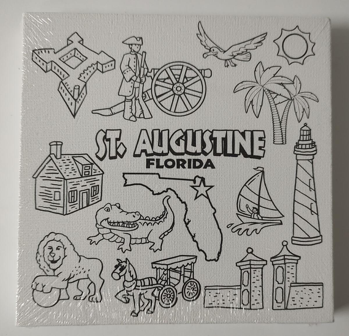 St Augustine Kids Canvas Paint Set Historic Print Map Co St Augustine Kids Canvas Paint Set Historic Print Map Co