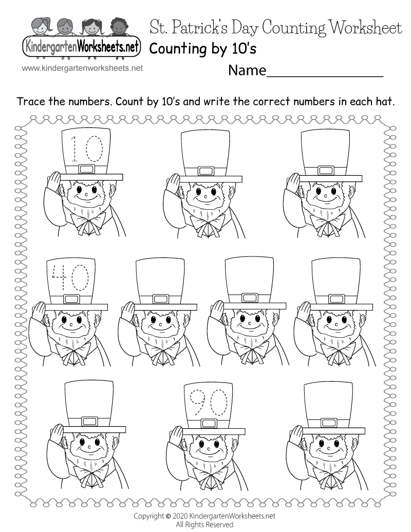 St Patrick S Day Counting Worksheet Free Printable Digital PDF