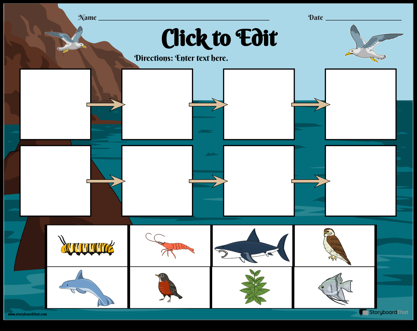 Storyboard That Free Food Chain Worksheet Templates Storyboard That Free Food Chain Worksheet Templates