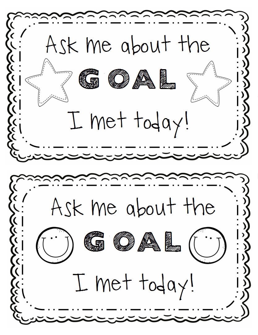 Student Academic Goal Setting Sheets Primary Theme Park