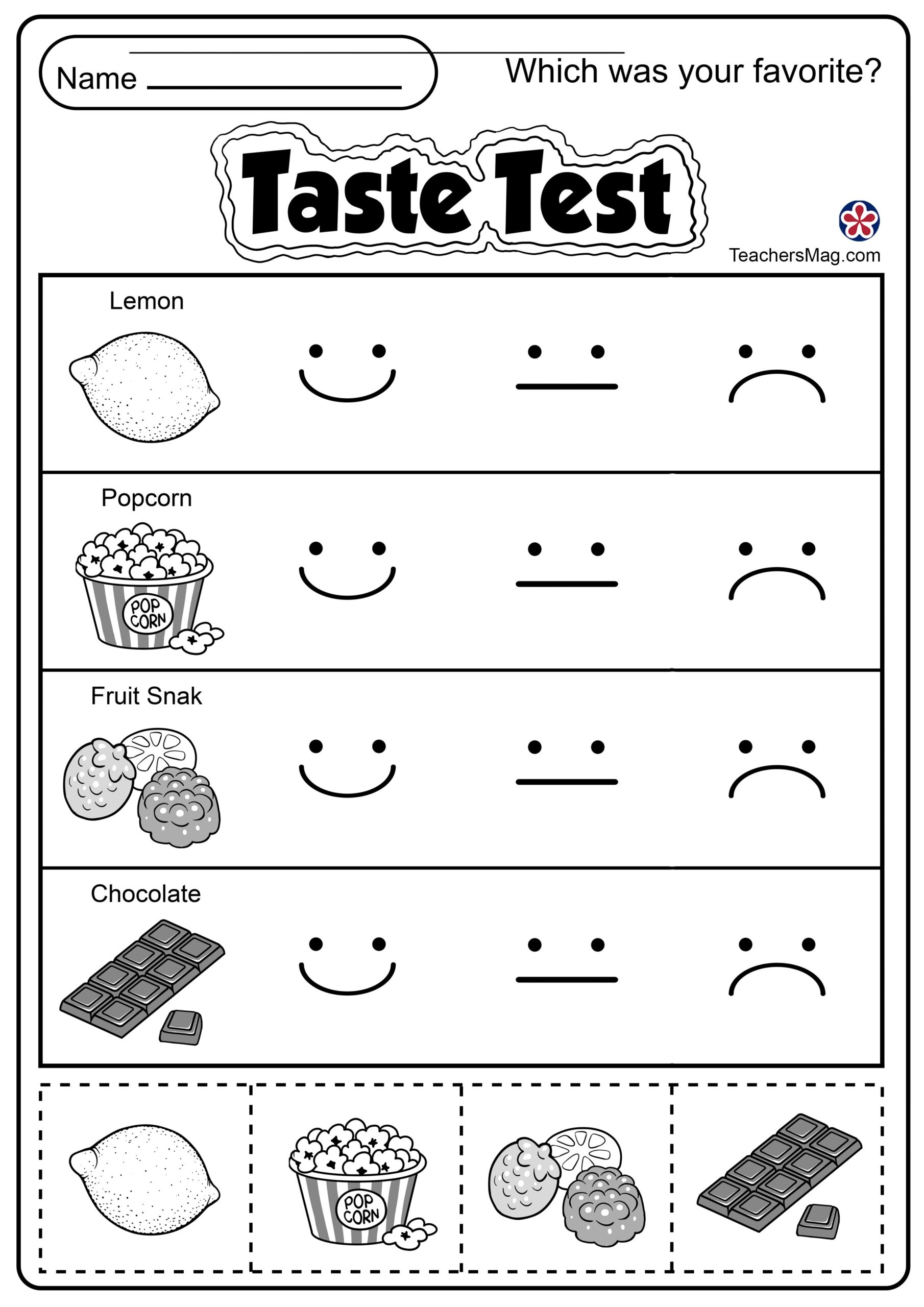 The Five Senses Taste Test TeachersMag The Five Senses Taste Test TeachersMag