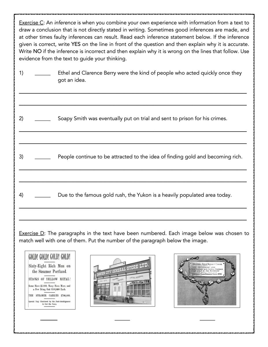 The Klondike Gold Rush Reading Passage And Assessment Classful The Klondike Gold Rush Reading Passage And Assessment Classful