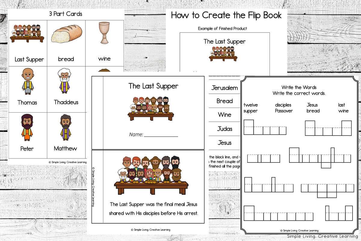 The Last Supper Printables Simple Living Creative Learning