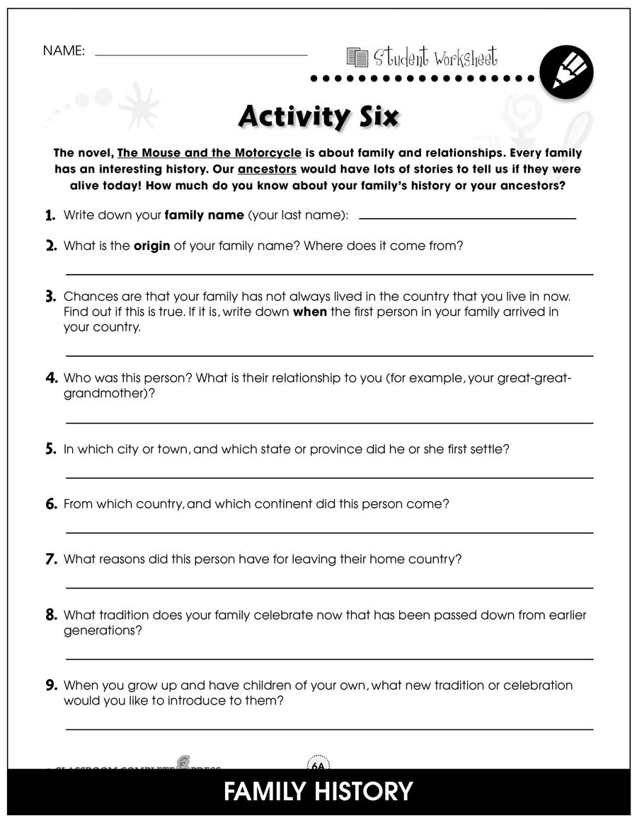 The Mouse And The Motorcycle Grades 3 To 4 EBook Lesson Plan Worksheets Library