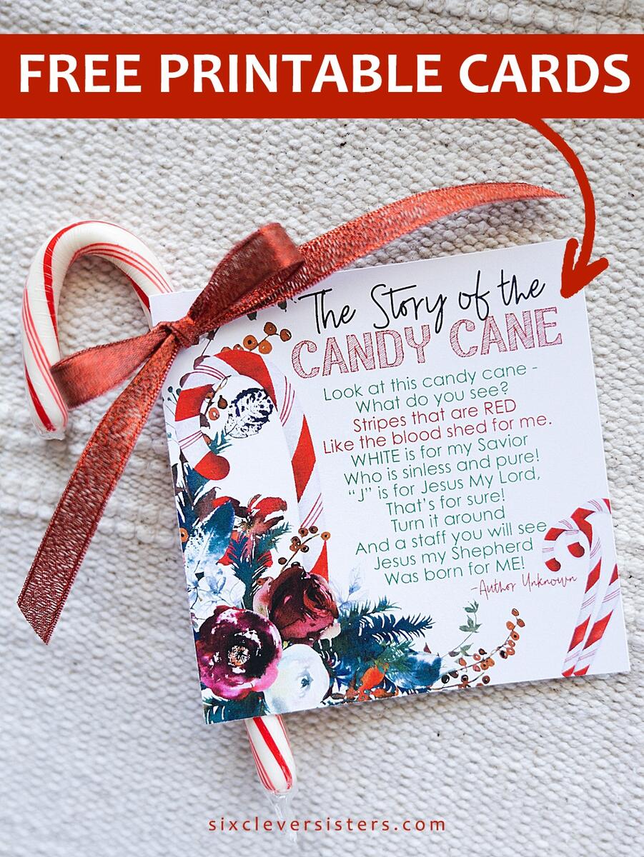 The Story Of The Candy Cane With Printable Tags Six Clever Sisters The Story Of The Candy Cane With Printable Tags Six Clever Sisters