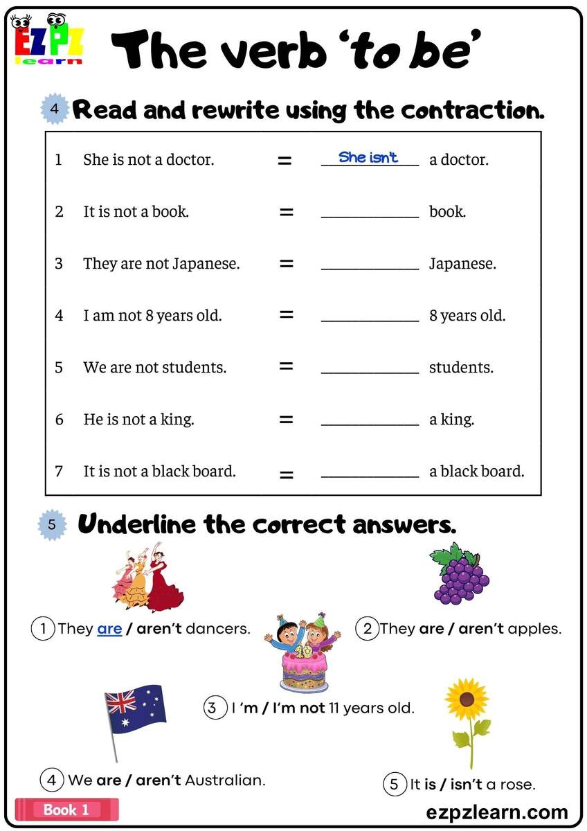 The Verb To Be Simple Present Fill In The Blanks Grammar Worksheet Ezpzlearn