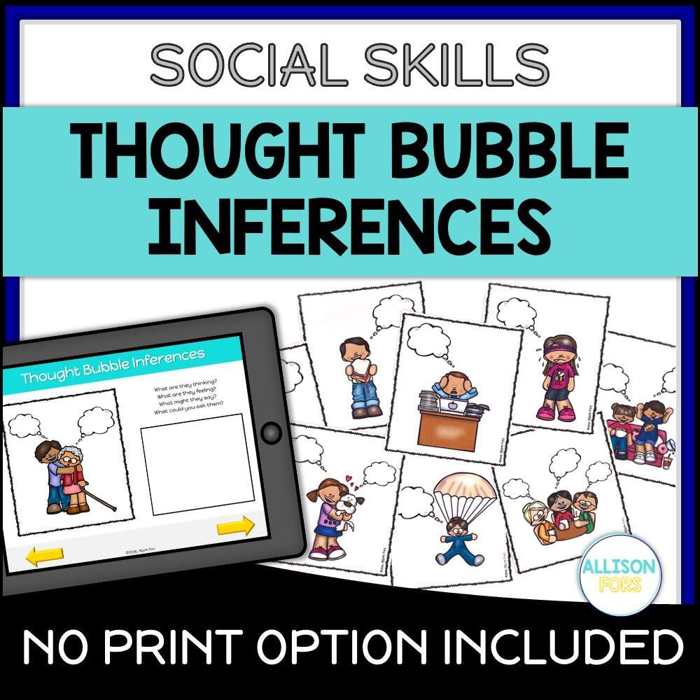 Thought Bubble Social Inferences And Problem Solving Scenarios Speech Therapy Allison Fors Inc Thought Bubble Social Inferences And Problem Solving Scenarios Speech Therapy Allison Fors Inc