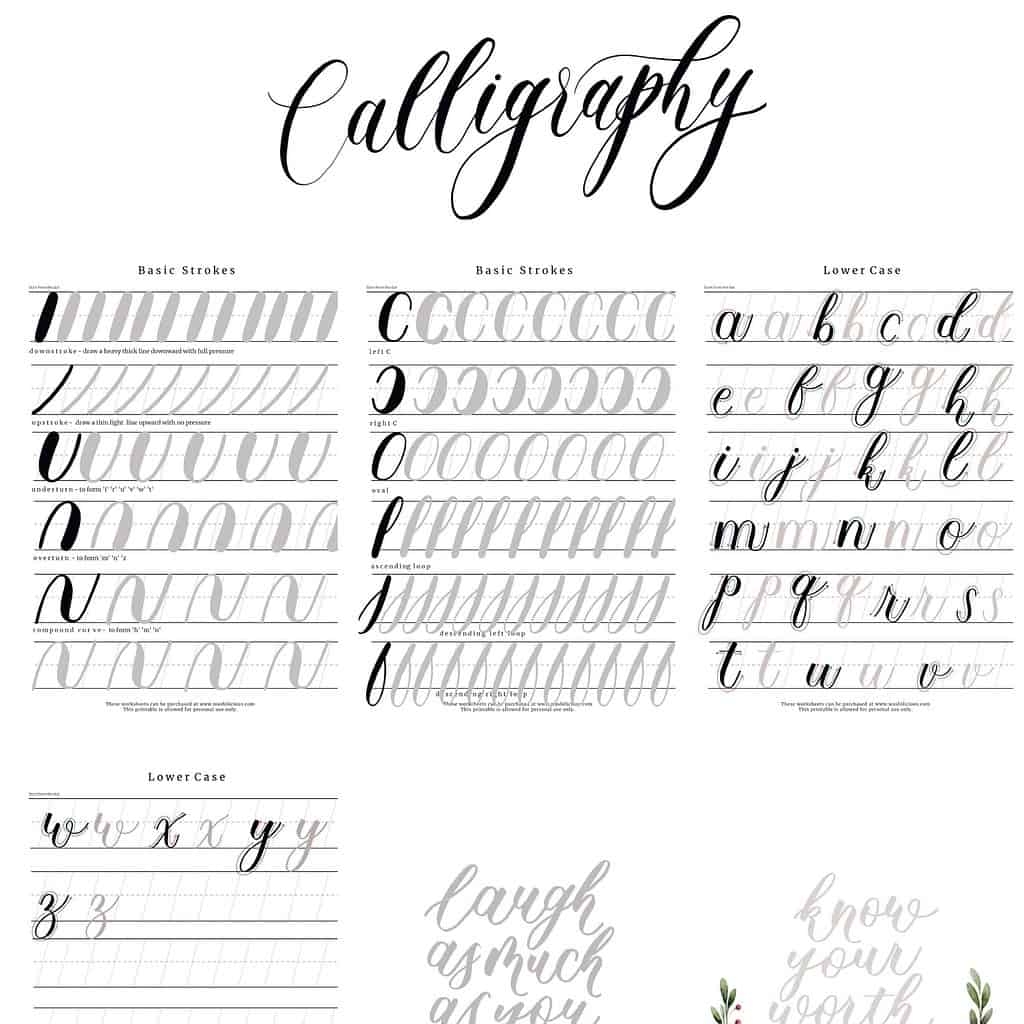 Top Hand Lettering Sheets Deals 31 Free Printable Lettering And Calligraphy Worksheets Masha Plans