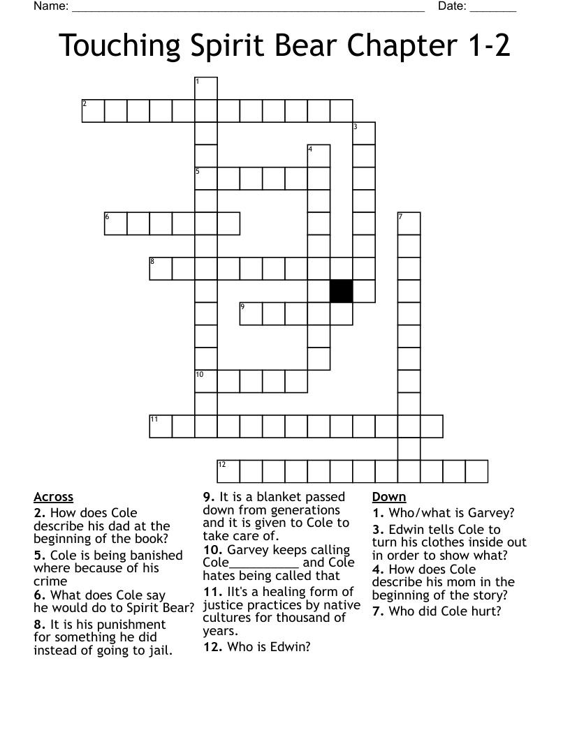 Touching Spirit Bear Short Answer Questions And Prereading Activities With Answer Keys Etsy