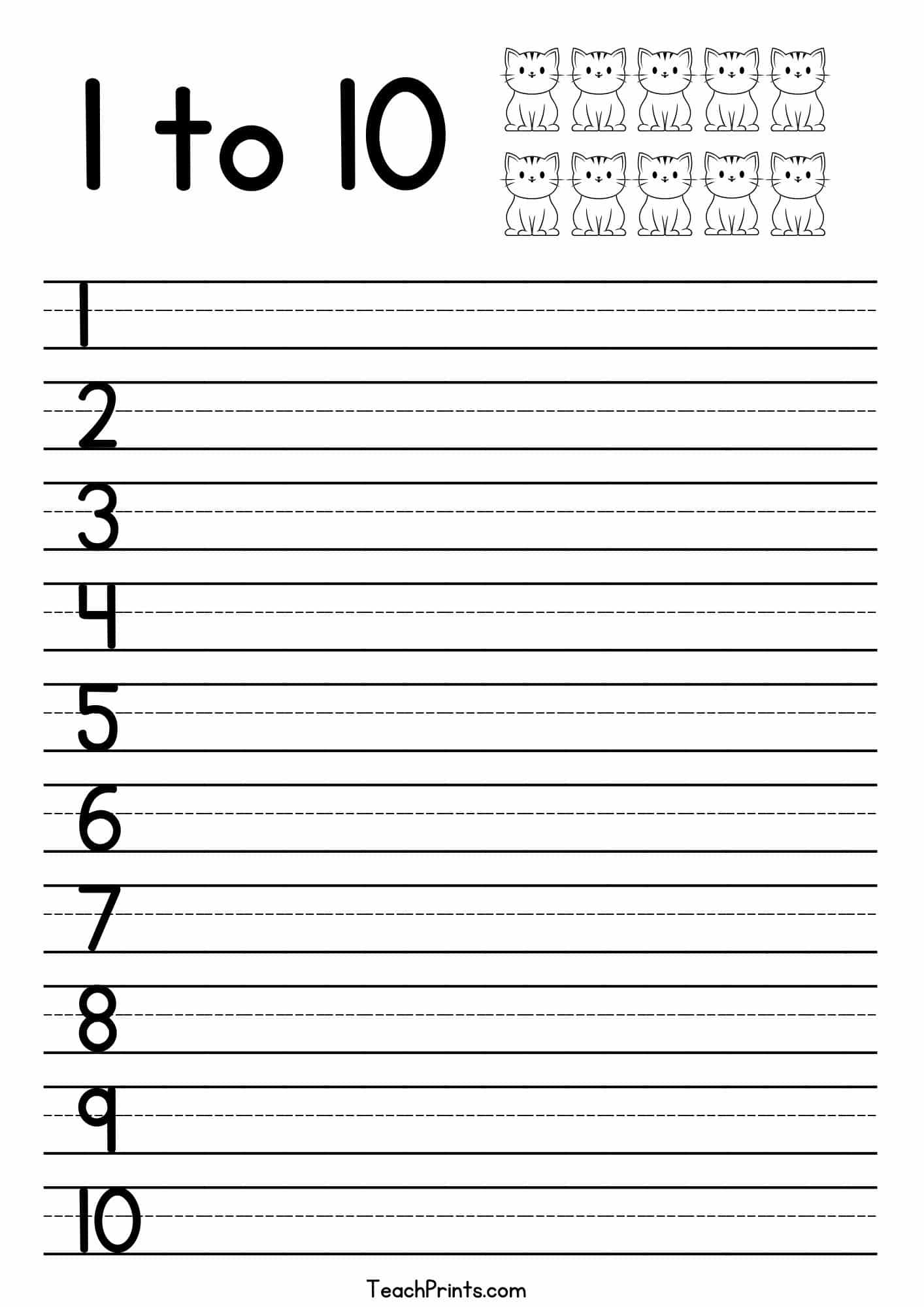 Tracing Numbers 1 20 Worksheets Free Printable Pdfs Teach Prints