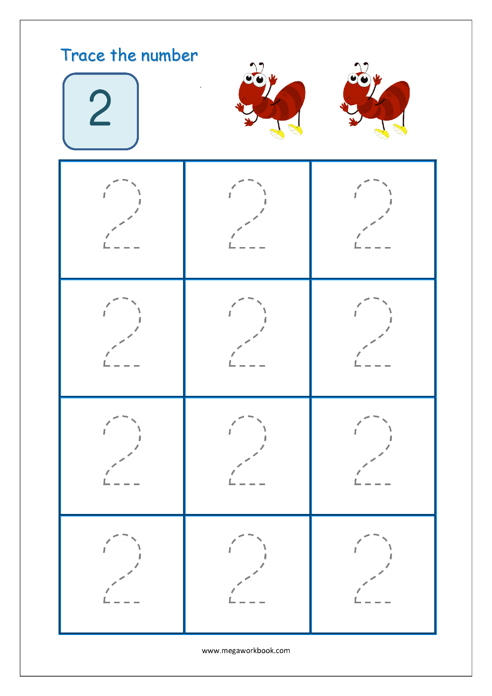 Tracing Numbers Number Tracing Worksheets Tracing Numbers 1 To 10 Number Writing Practice MegaWorkbook