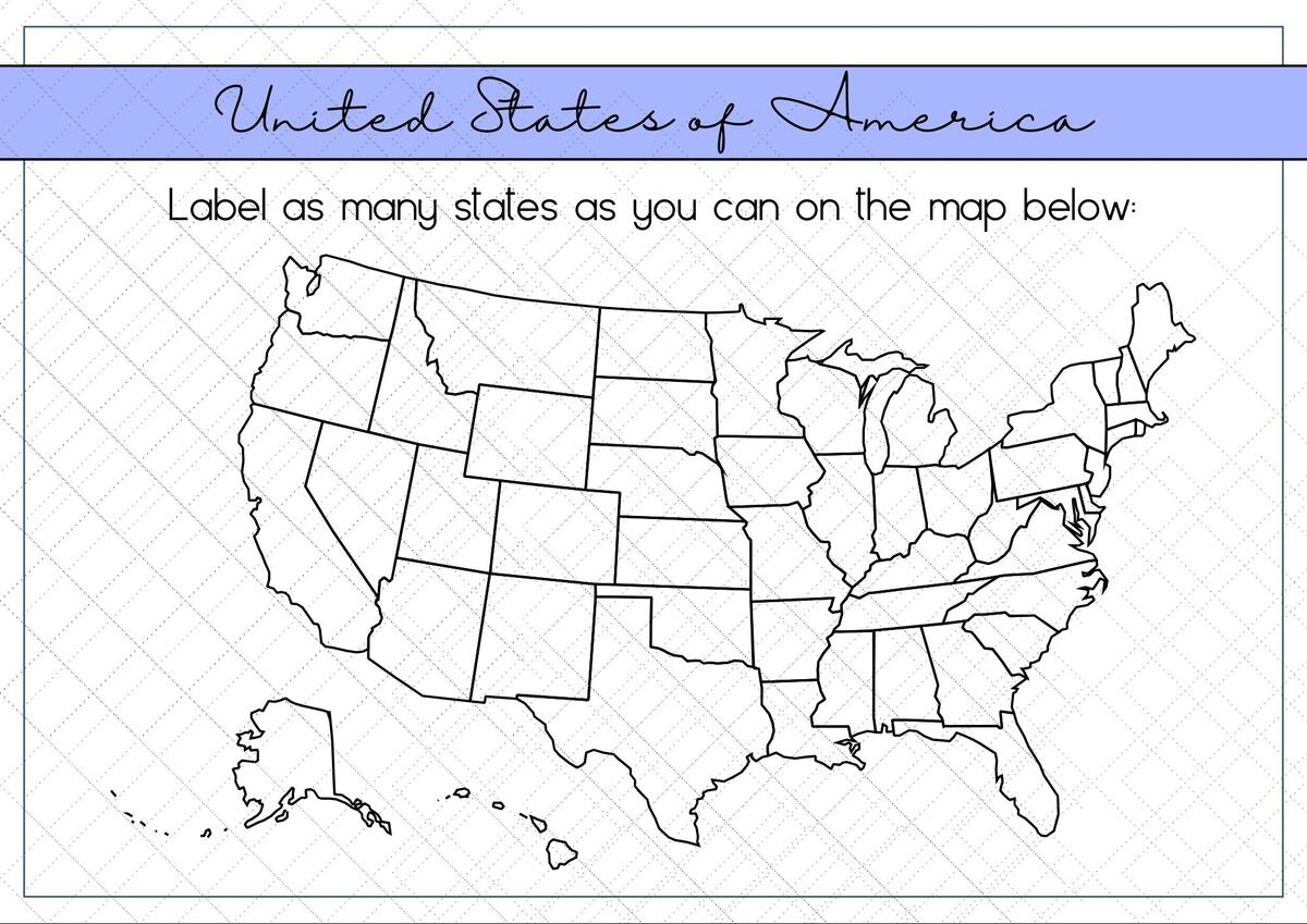 U S Map Labeling Worksheet Practice Identifying All 50 States With This Fun Printable Activity Great For Classrooms Or Homeschool Etsy U S Map Labeling Worksheet Practice Identifying All 50 States With This Fun Printable Activity Great For Classrooms Or Homeschool Etsy